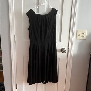 London Style Classic Black Midi Dress